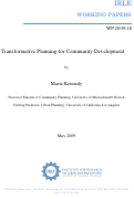 Cover page: Transformative Planning for Community Development