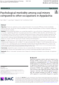 Cover page: Psychological morbidity among coal miners compared to other occupations in Appalachia.