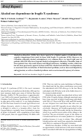 Cover page: Alcohol use dependence in fragile X syndrome