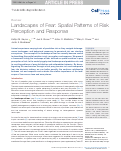 Cover page: Landscapes of Fear: Spatial Patterns of Risk Perception and Response.