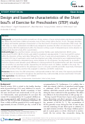 Cover page: Design and baseline characteristics of the Short bouTs of Exercise for Preschoolers (STEP) study