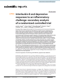 Cover page: Interleukin-8 and depressive responses to an inflammatory challenge: secondary analysis of a randomized controlled trial