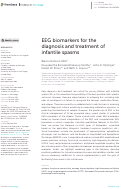 Cover page: EEG biomarkers for the diagnosis and treatment of infantile spasms.
