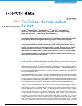 Cover page: The Chinese thermal comfort dataset.