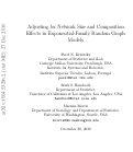 Cover page: Adjusting for network size and composition effects in exponential-family random graph models