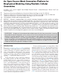 Cover page: An Open Source Mesh Generation Platform for Biophysical Modeling Using Realistic Cellular Geometries