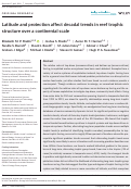 Cover page: Latitude and protection affect decadal trends in reef trophic structure over a continental scale