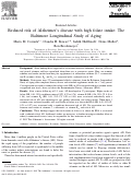 Cover page: Reduced risk of Alzheimer's disease with antioxidant vitamin intake: The Baltimore Longitudinal Study of Aging