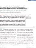 Cover page: The Neuron Specific Formin Delphilin Nucleates Non-Muscle Actin but Does Not Enhance Elongation