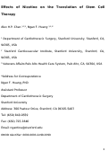 Cover page: Effects of nicotine on the translation of stem cell therapy