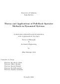 Cover page: Theory and Applications of Pull-Back Operator Methods in Dynamical Systems