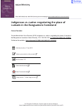 Cover page: Indigenous vs. native: negotiating the place of Lumads in the Bangsamoro homeland