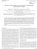 Cover page: Bounds on Direct Effect in the Presence of Confounded Intermediate Variables