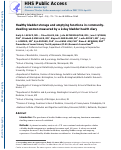 Cover page: Healthy bladder storage and emptying functions in community-dwelling women measured by a 2-day bladder health diary.