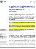 Cover page: Beyond excitation/inhibition imbalance in multidimensional models of neural circuit changes in brain disorders