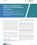 Cover page: California Local Option Sales Taxes for Transportation During the Pandemic