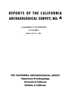 Cover page: A Bibliography of the Archaeology of California&nbsp;