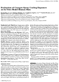 Cover page: Evaluation of cryogen spray cooling exposure on in vitro model human skin