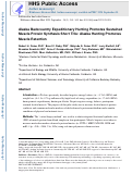 Cover page: Alaska Backcountry Expeditionary Hunting Promotes Sustained Muscle Protein Synthesis.