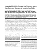 Cover page: Improving Methicillin-Resistant Staphylococcus aureus Surveillance and Reporting in Intensive Care Units