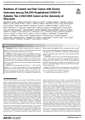 Cover page: Relations of Current and Past Cancer with Severe Outcomes among 104,590 Hospitalized COVID-19 Patients: The COVID EHR Cohort at the University of Wisconsin