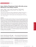 Cover page: Serum Alkaline Phosphatase Predicts Mortality among Maintenance Hemodialysis Patients