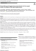 Cover page: Demystifying post-hepatectomy enzyme kinetics for the surgical learner: an analysis of 989 major hepatectomies