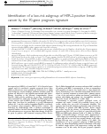 Cover page: Identification of a low-risk subgroup of HER-2-positive breast cancer by the 70-gene prognosis signature