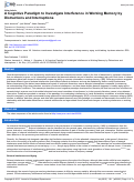 Cover page: A Cognitive Paradigm to Investigate Interference in Working Memory by Distractions and Interruptions.