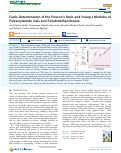 Cover page: Facile Determination of the Poissons Ratio and Youngs Modulus of Polyacrylamide Gels and Polydimethylsiloxane.