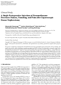 Cover page: A Single Perioperative Injection of Dexamethasone Decreases Nausea, Vomiting, and Pain after Laparoscopic Donor Nephrectomy.