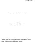 Cover page: Gender Bias in Negotiators’ Ethical Decision Making