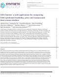 Cover page: DNA scanner: A web application for comparing DNA synthesis feasibility, price and turnaround time across vendors