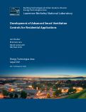 Cover page: Development of Advanced Smart Ventilation Controls for Residential Applications