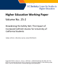 Cover page of Broadening the Safety Net: The Impact of Increased CalFresh Access for University of California Students&nbsp;