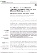 Cover page: The Influence of Feedback on Task-Switching Performance: A Drift Diffusion Modeling Account
