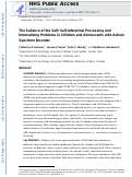 Cover page: The salience of the self: Self‐referential processing and internalizing problems in children and adolescents with autism spectrum disorder