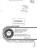 Cover page: PROCEDURES FOR ANALYSIS OF SOLIDS AND LIQUORS FROM CELLULOSIC SOURCES