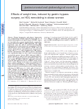 Cover page: Effects of weight loss, induced by gastric bypass surgery, on HDL remodeling in obese women