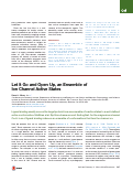 Cover page: Let It Go and Open Up, an Ensemble of Ion Channel Active States