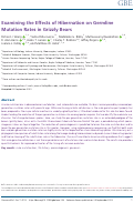 Cover page: Examining the Effects of Hibernation on Germline Mutation Rates in Grizzly Bears.