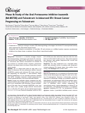 Cover page: Phase Ib Study of the Oral Proteasome Inhibitor Ixazomib (MLN9708) and Fulvestrant in Advanced ER+ Breast Cancer Progressing on Fulvestrant.