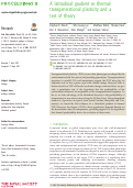 Cover page: A latitudinal gradient in thermal transgenerational plasticity and a test of theory.