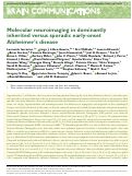 Cover page: Molecular neuroimaging in dominantly inherited versus sporadic early-onset Alzheimer’s disease