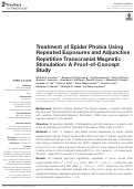 Cover page: Treatment of Spider Phobia Using Repeated Exposures and Adjunctive Repetitive Transcranial Magnetic Stimulation: A Proof-of-Concept Study