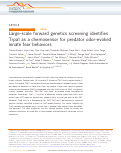 Cover page: Large-scale forward genetics screening identifies Trpa1 as a chemosensor for predator odor-evoked innate fear behaviors