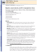 Cover page: Migration, sexual networks, and HIV in Agbogbloshie, Ghana