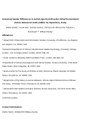 Cover page: Assessing gender differences in autism spectrum disorder using the Gendered Autism Behavioral Scale (GABS): An exploratory study