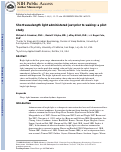 Cover page: Short wavelength light administered just prior to waking: a pilot study