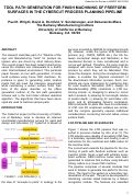 Cover page: Tool Path Planning Generation For Finish Machining of Freeform Surfaces in the Cybercut Process Planning Pipeline